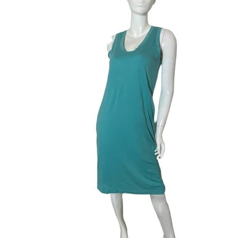 Sen aqua blue sleeveless midi dress resort wear‎ XS